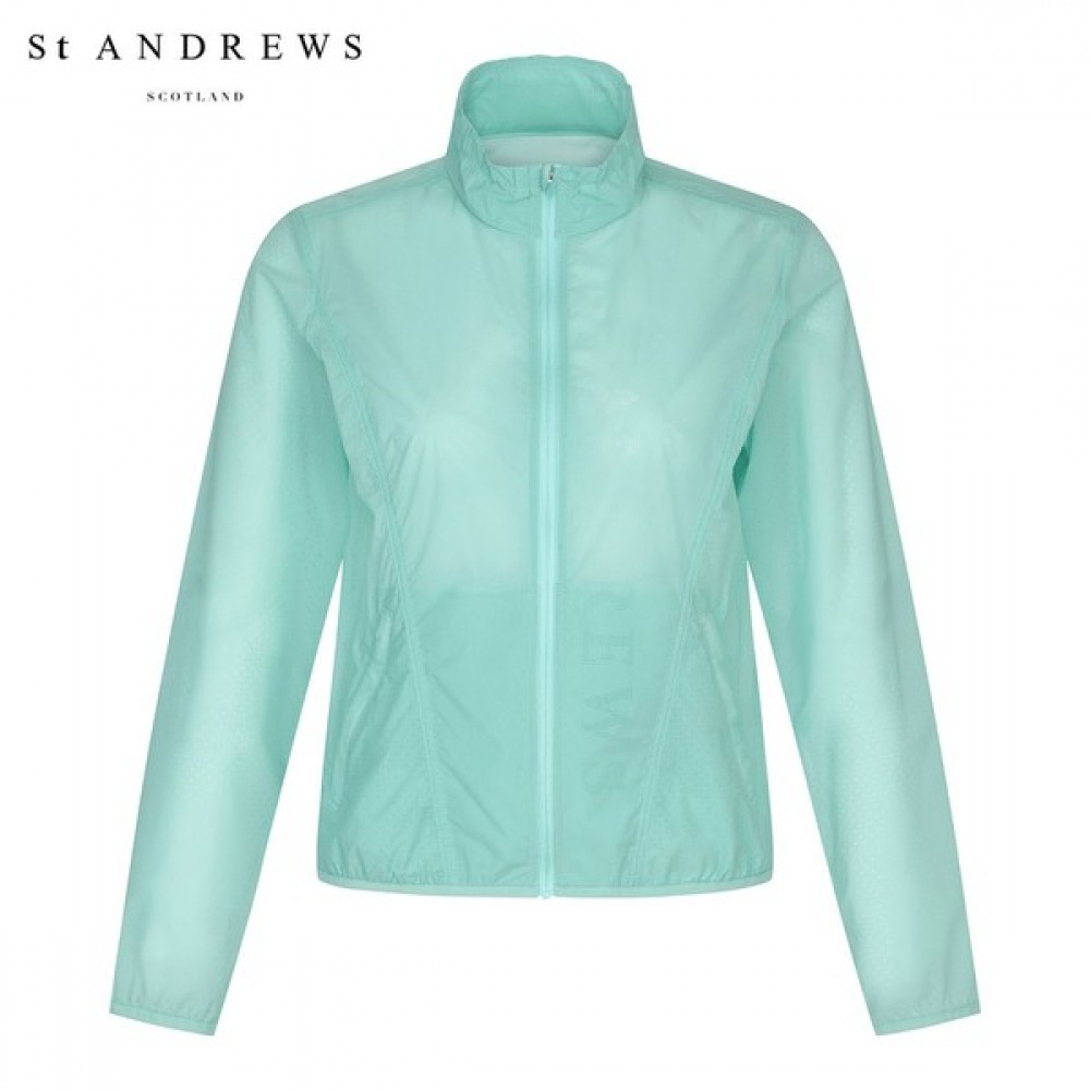 [St Andrews] 女性用ロゴパンチング軽量ウインドブレーカー