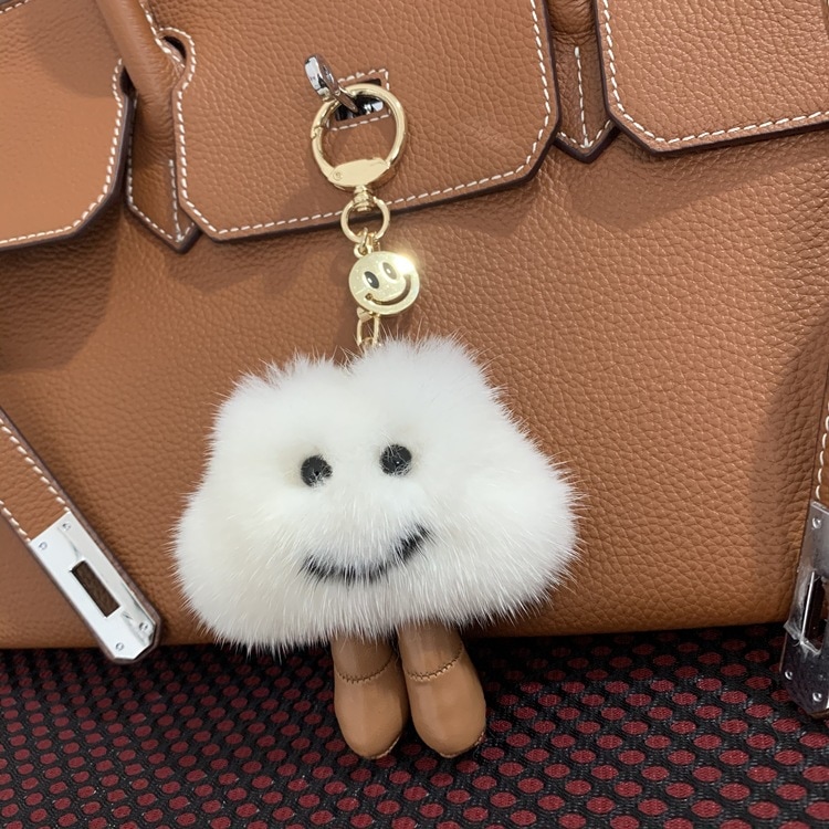 ミンクの髪の妖精の小さな新鮮な雲のペンダントバッグアクセサリーキーホルダー楽しくてかわいい