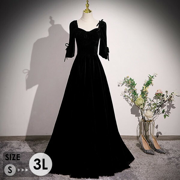 ドレス 大人 ピアノ 発表会 ロングドレス 演奏会 演奏会用ドレス ピアノ発表会 黒 結婚式 高校生 パーティードレス 演奏会ドレス 母親 コンクール イブニングドレス ロング 結婚式母親ドレス 袖付