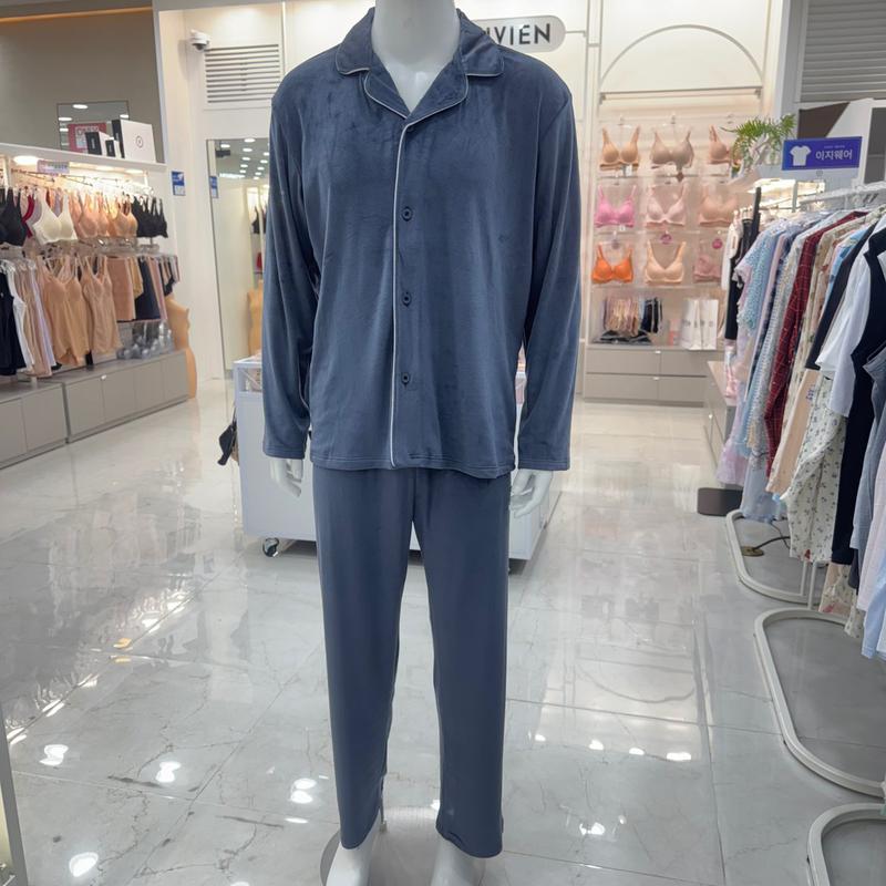 柔らかいマイクロファイバーシンプルメンズパジャマ MP8876A