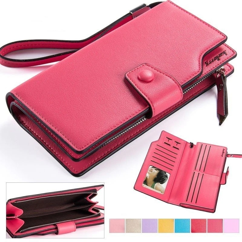 長財布レディースロングウォレット財布小銭入れ二つ折りカード入れお札入れチャック大容量シンプル携帯クラッチバッグプレゼントpu