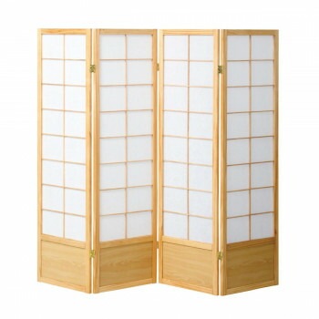 弘益（KOEKI） UTILITY 和風衝立4連 ナチュラル 高さ1500mm JPS1504NA