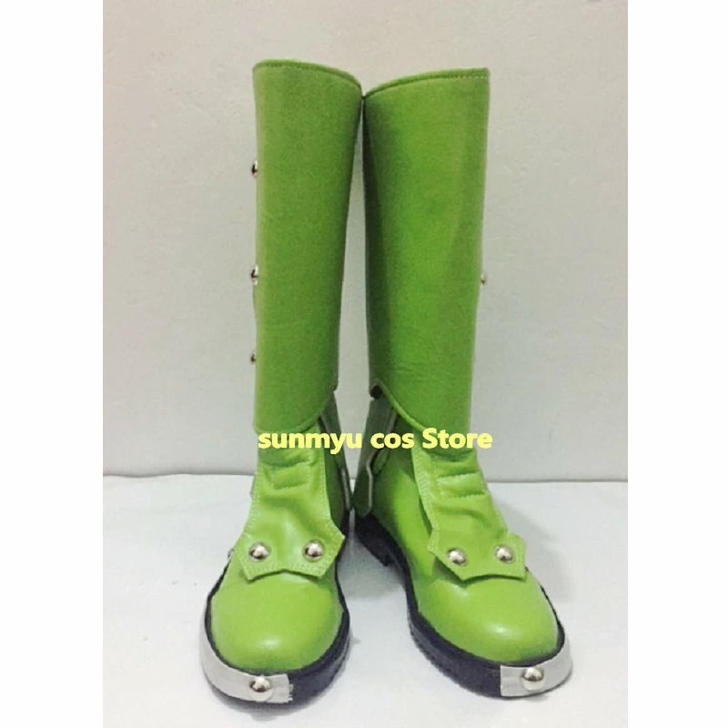 グリーン靴　ロングブーツ　オーダーサイズ　 コスプレ靴