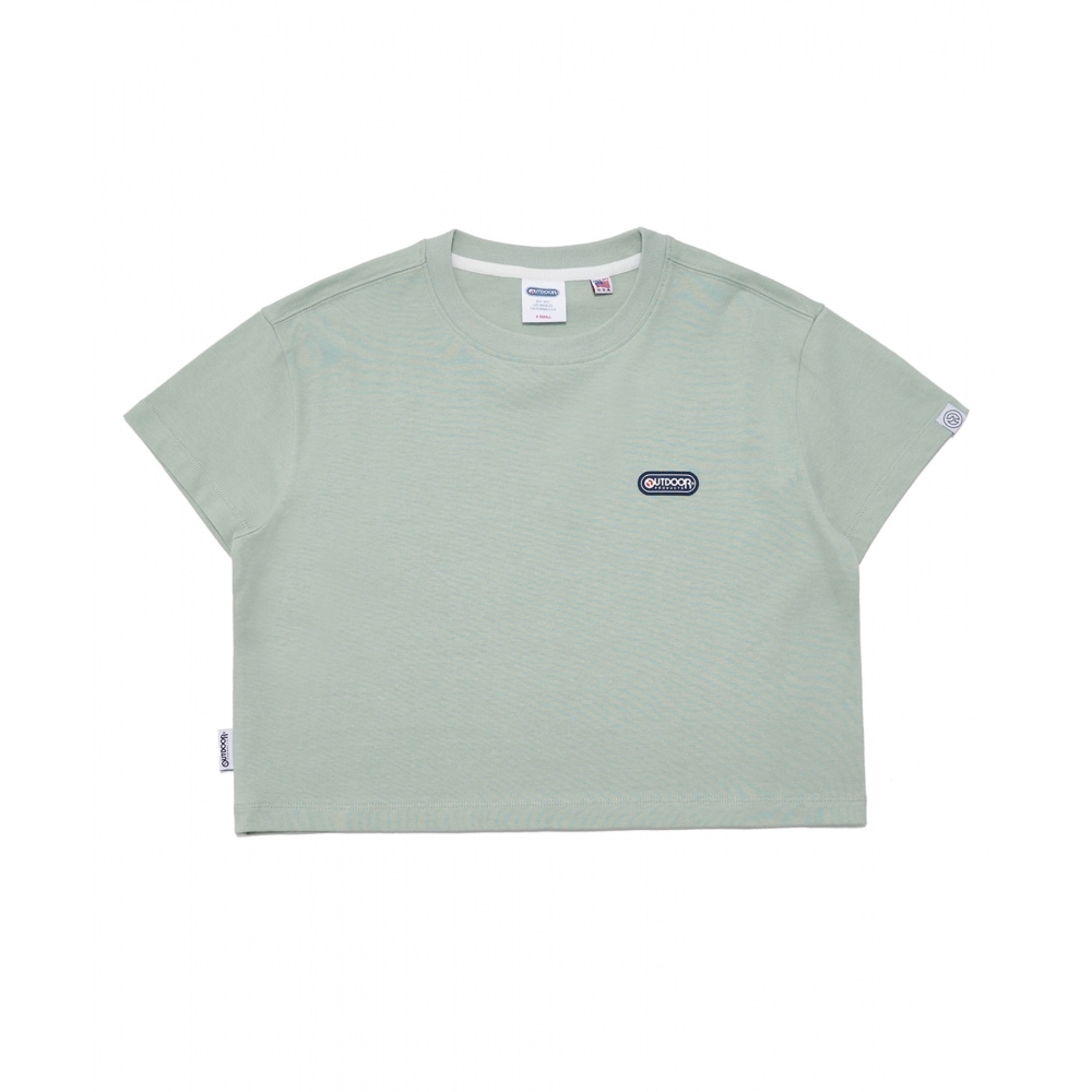 OUTDOOR PRODUCTS レディースバックロゴ クロップTシャツ WOMENS BACK LOGO CROPPED T-SHIRT