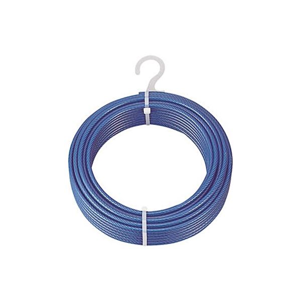 メッキ付ワイヤロープ PVC被覆タイプ Φ2（3）mmx50m CWP-2S50 1本