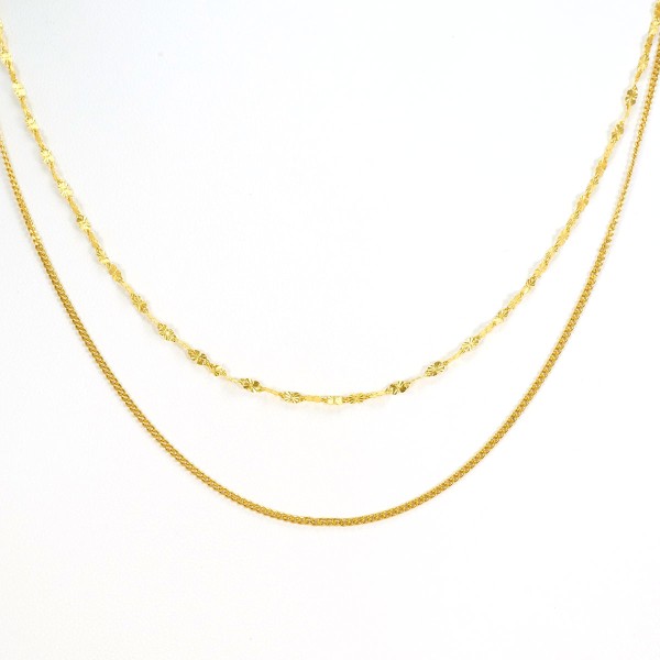 K24 24金 YG イエローゴールド ネックレス 総重量約4.6g 約42cm ジュエリー 中古