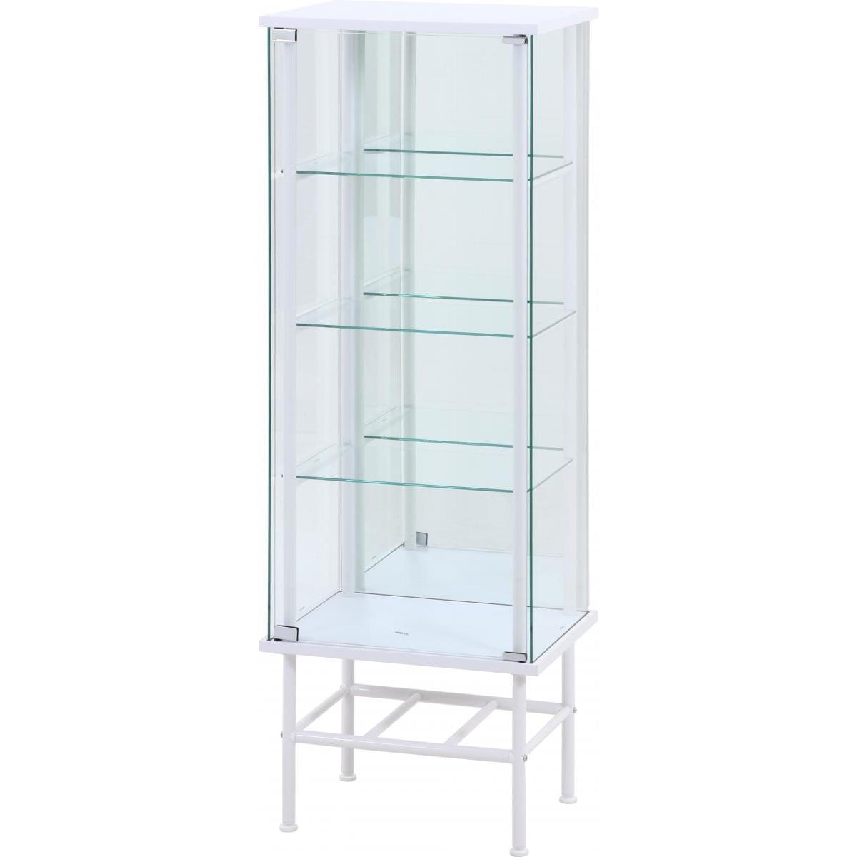 【I】不二貿易 レグラス コレクションケース スタンド 4段 ミラータイプ WH　お客様組立 収納 95851 TMG-G179 WH【北海道・沖縄・離島不可】【代引不可