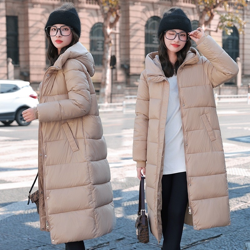 品大人気中綿コートレディースダウンコート中綿ジャケットダウンジャケットロングフード付き無地カジュアルゆったりおしゃれ厚暖かい