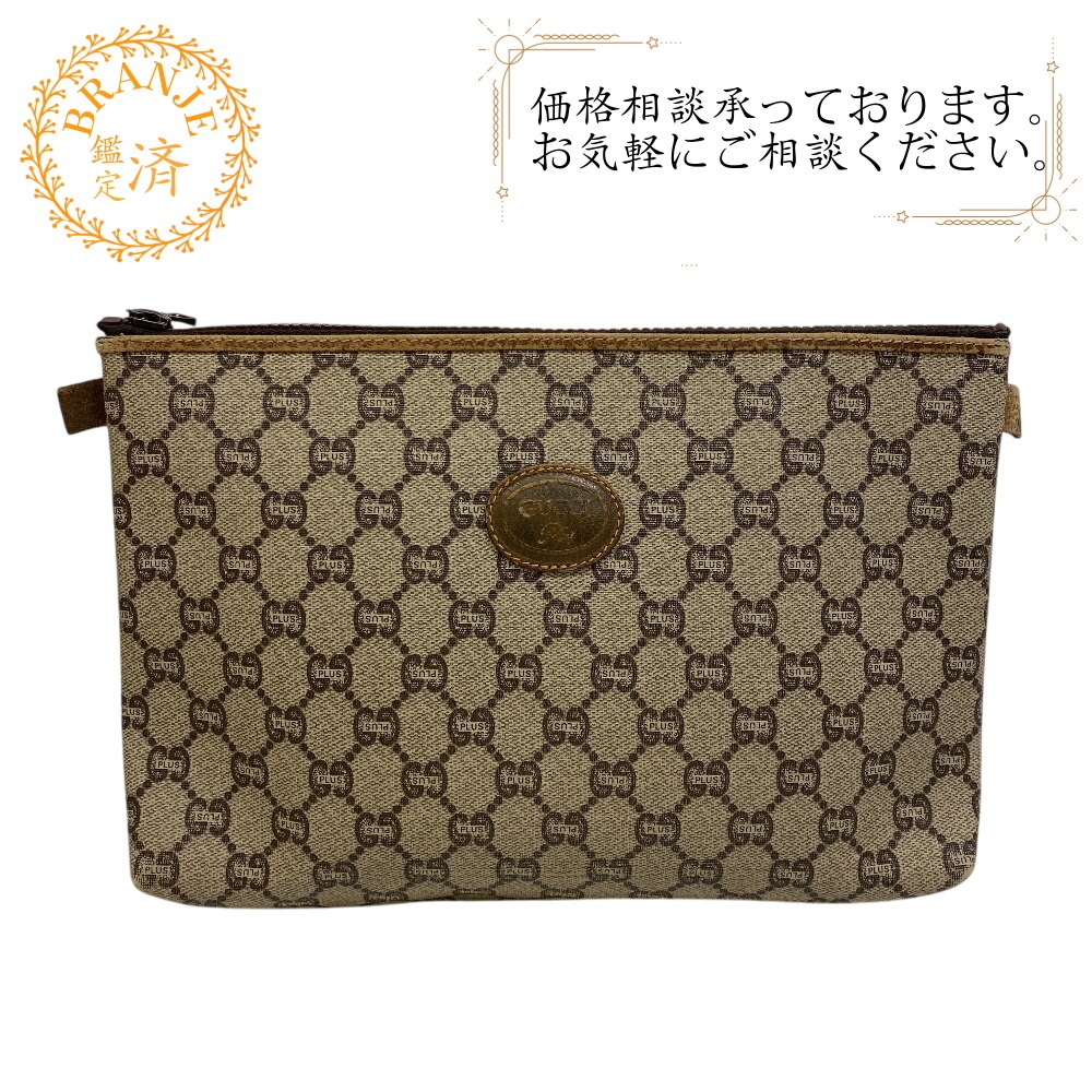 GGプラス GGスプリームキャンバス クラッチバッグ ベージュ ブランド
