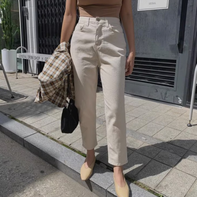 レディース パンツ ボトムス ストレートパンツ テーパードパンツ ロングパンツ ロング 9分丈 テーパード ポケット 前開き 綿 コットン きれいめ シンプル カジュアル おしゃれ かっこいい レトロ