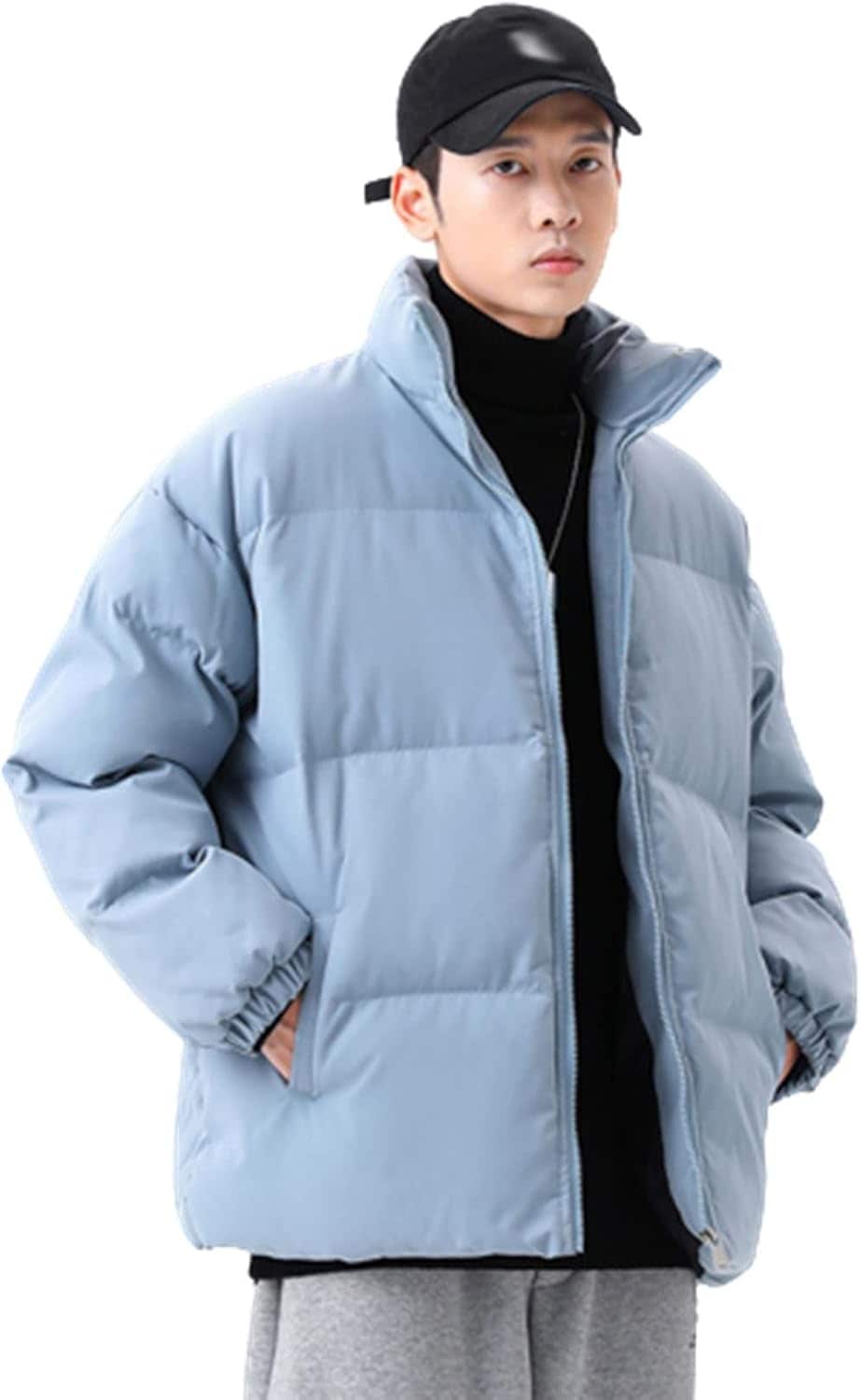 中綿ジャケット メンズ ダウンコットン 綿入れジャケット 冬 アウター 厚手 スタンドカラー 保温 寒さ対策 シンプル 無地 綿服 ブルゾン 普段着 アウトドア キャンプ バイク ユニセックス