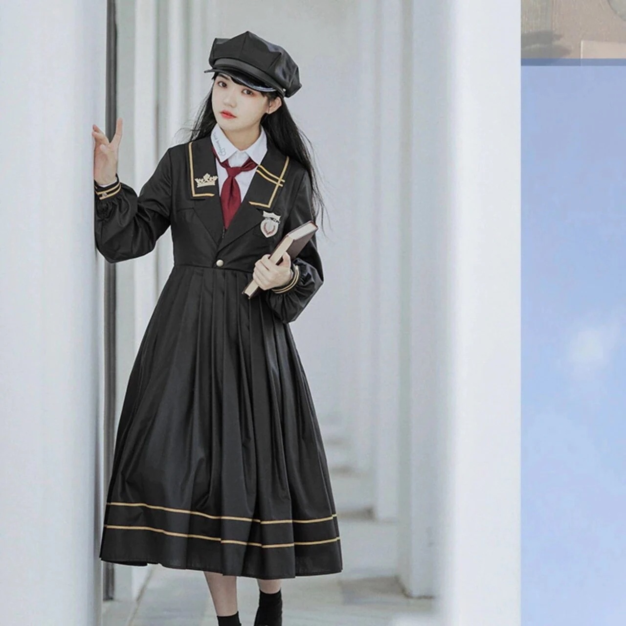 学院風秋冬スカートins超仙学生jk制服日系長袖スタイルの甘い可愛いワンピースlolita