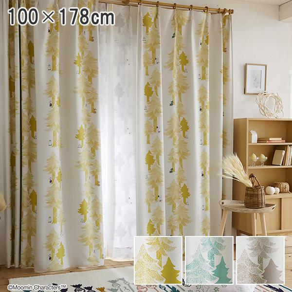 カーテン 遮光 おしゃれ 北欧 ムーミン キャラクター ドレープ タッセル 洗える 形状記憶 日本製 スナフキン ミー ニョロニョロ スニフ 公式 正規品 子供部屋