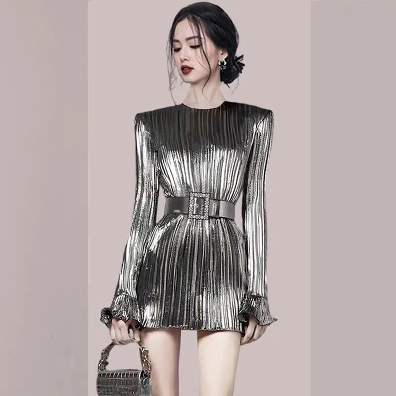 デザイン秋冬感　上品セクシーお嬢様スパーティードレス