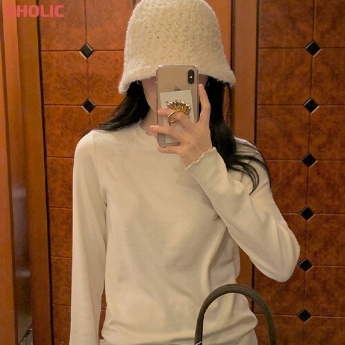 裏起毛メロウ長袖Tシャツ
