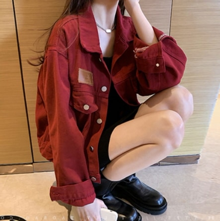 カジュアルカラージャケット トップス アウター ブルゾン ジャケット シャンパー 長袖 襟付き