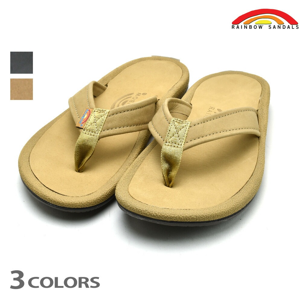 レインボーサンダルズ ビーチサンダル ナビゲーター レザーサンダル メンズ ベージュ ブラウン ブラック RAINBOW SANDALS[navigator]
