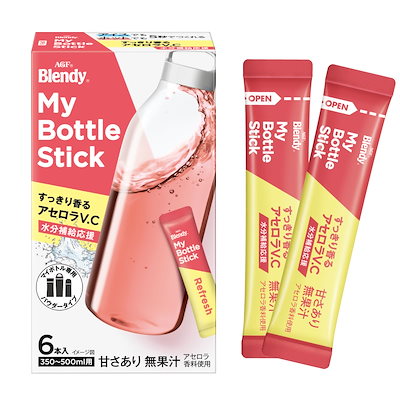 他サイト： AGF ブレンディ マイボトルスティック すっきり香る アセロラ ビタミンC 6本3箱 【 水分補給応援 】【 水筒用 】の商品画像