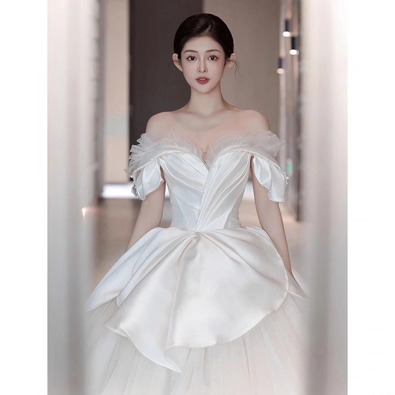 結婚式ワンピース 気質 卒業式 花嫁ロングドレス ウェディングドレス 新商品 ドレス 高級感 ロングドレス ドレス 成人式 パーティードレス大人気 演奏会