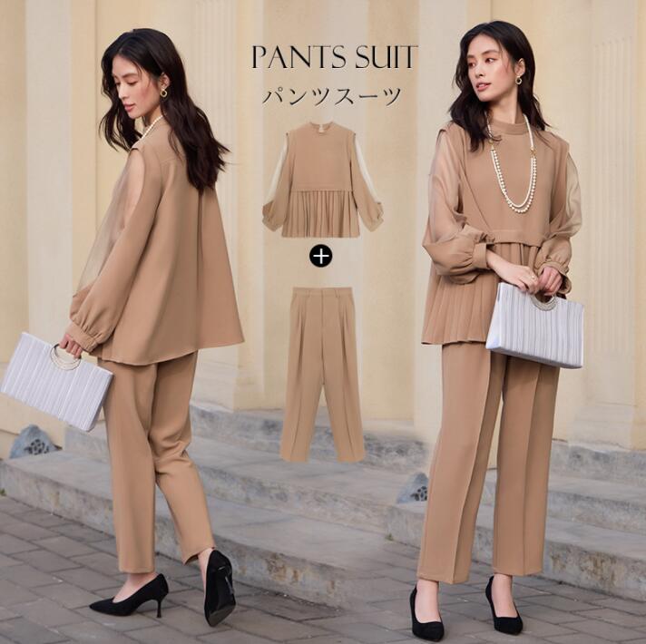 【急速出荷!】セットアップ レディース セレモニースーツ 入学式 ママスーツ 卒業式 スーツ 母 卒園式 入園式 服装 母親 結婚式 パンツドレス パーティードレス パンツスーツ 大きいサイズ 30代