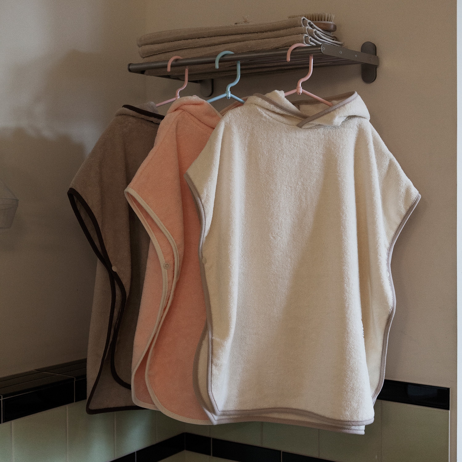 子供 フード シャワーガウン お風呂 ビーチガウン ほこりのない 高級綿 コマサ 40番手