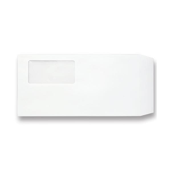 （まとめ） TANOSEE 窓付封筒 ワンタッチテープ付 長3 80g／m2 ホワイト 1パック（100枚） 5セット