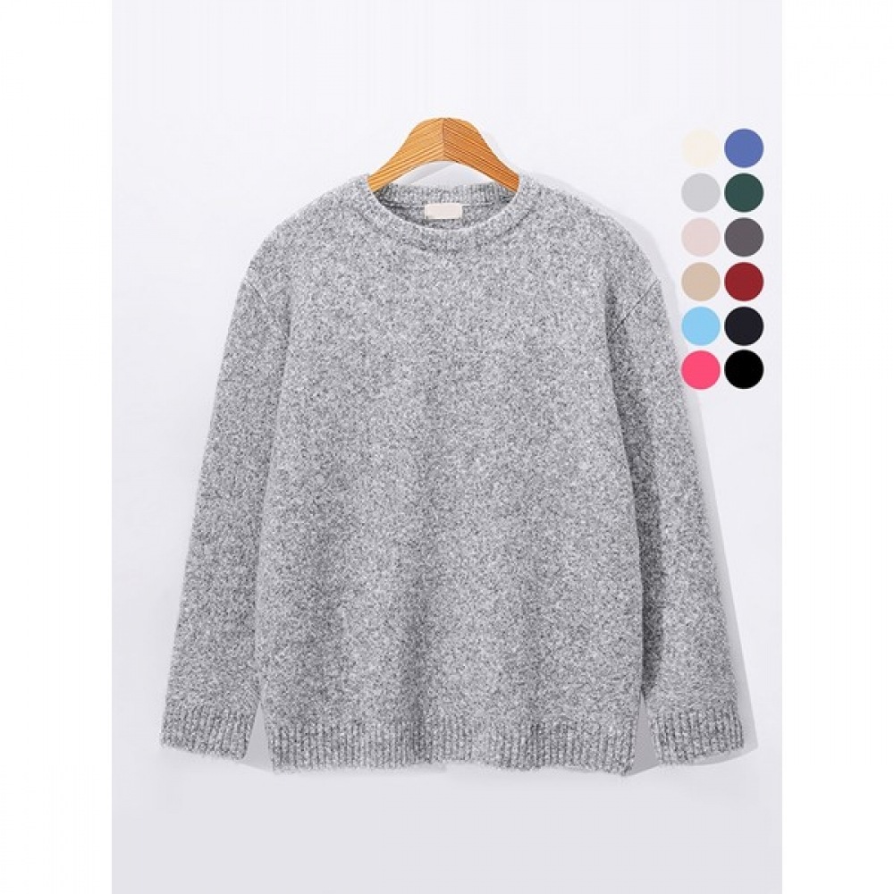 (ジュアンス) 12色ウールスパンフォグニーラウンドニット DMSW9213