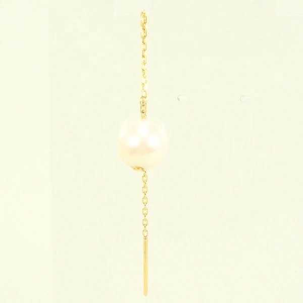 K18 18金 YG ピアス(片耳) パール(真珠) 【中古】