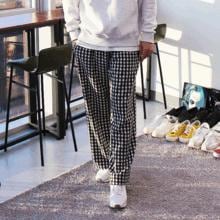 WHD356 チェッカーボード ワイドバンディングパンツ