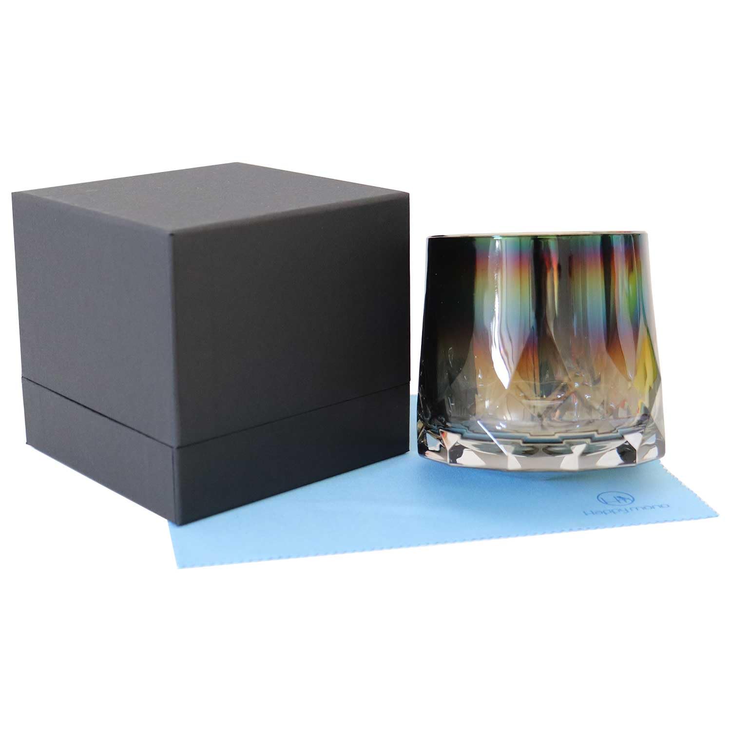 PROGRESS ロックグラス チタンミラー 日本製 受賞歴多数 ギフト 父の日 プレゼント お祝い ウィスキー ワイン お酒がまろやかになるグラス オリジナルクロス付 (Infinite Sinc