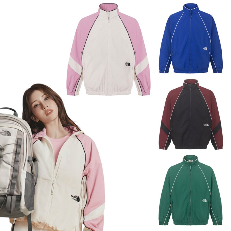 韓国正規品 [新作] ユニセックス TNF CREW JACKET ドロップショルダー オーバーフィット ジャンパー 韓国ファッション メンズ レディース ブルゾン [4カラー] アウトドア