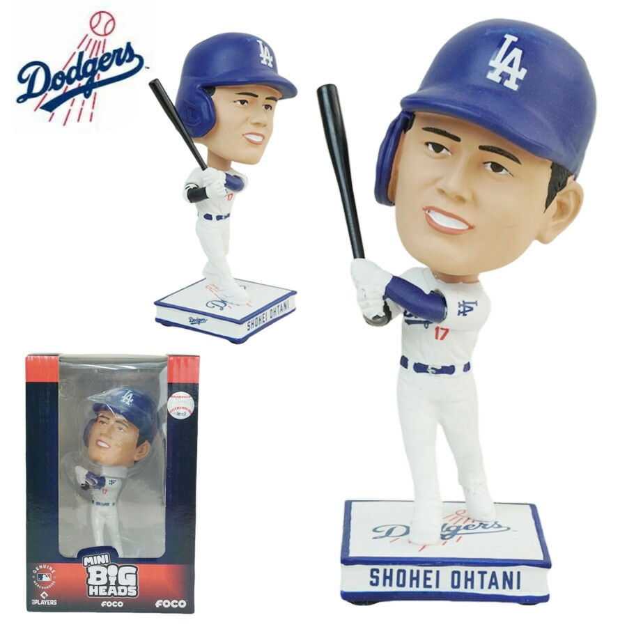 大谷翔平 ボブルヘッド 4.5インチFOCO MINI BIG HEADS 4.5INCH BATTINGLA DODGERS ロサンゼルス ドジャースメジャー リーグ