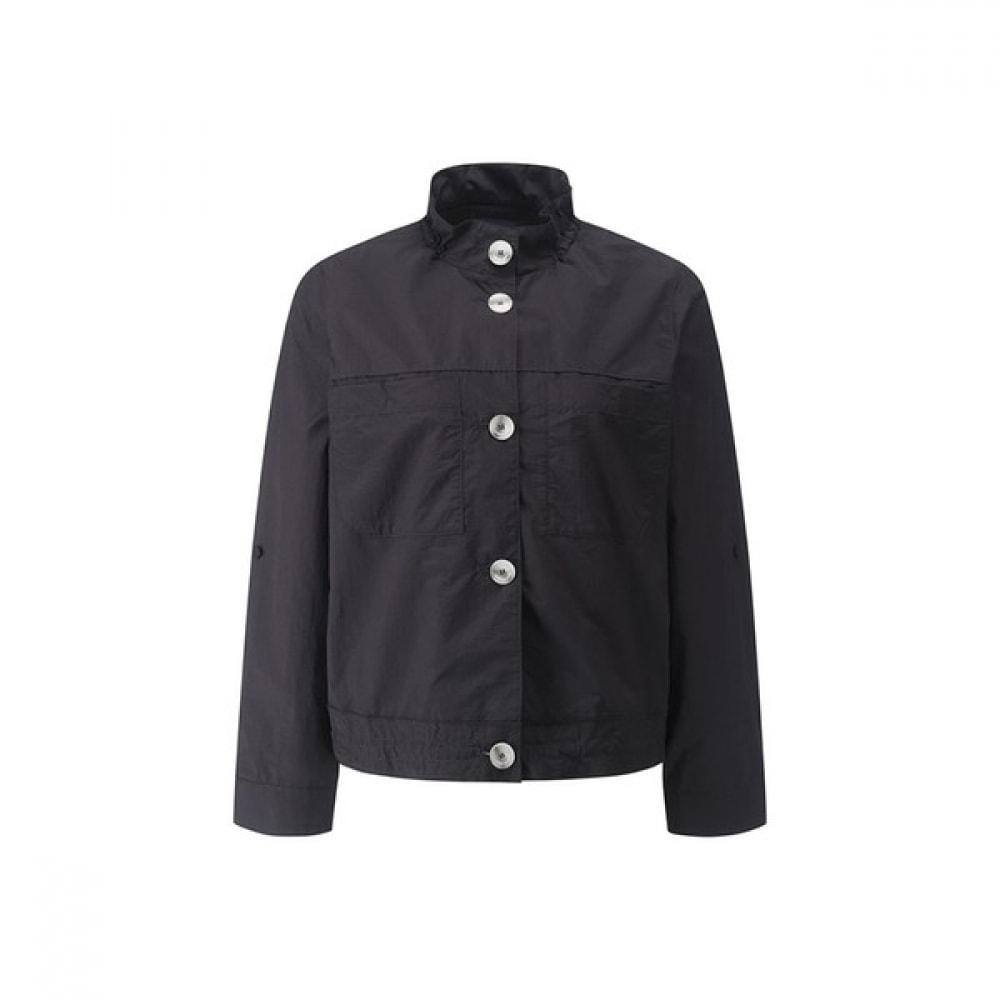 [シャトラン] ブラックハーフネックポケットショートジャンパーHCBMJP801