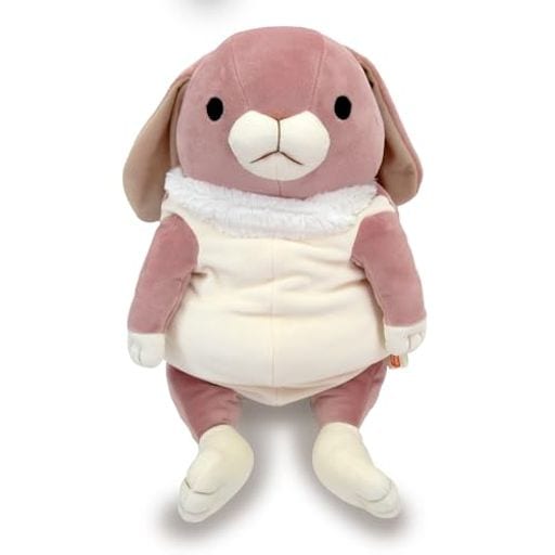 シナダグローバル もちシリーズ もちうさぎ ロップイヤー ピンク (L) 22×22×30CM ぬいぐるみ うさぎ アニマル MOUS-0350RPK