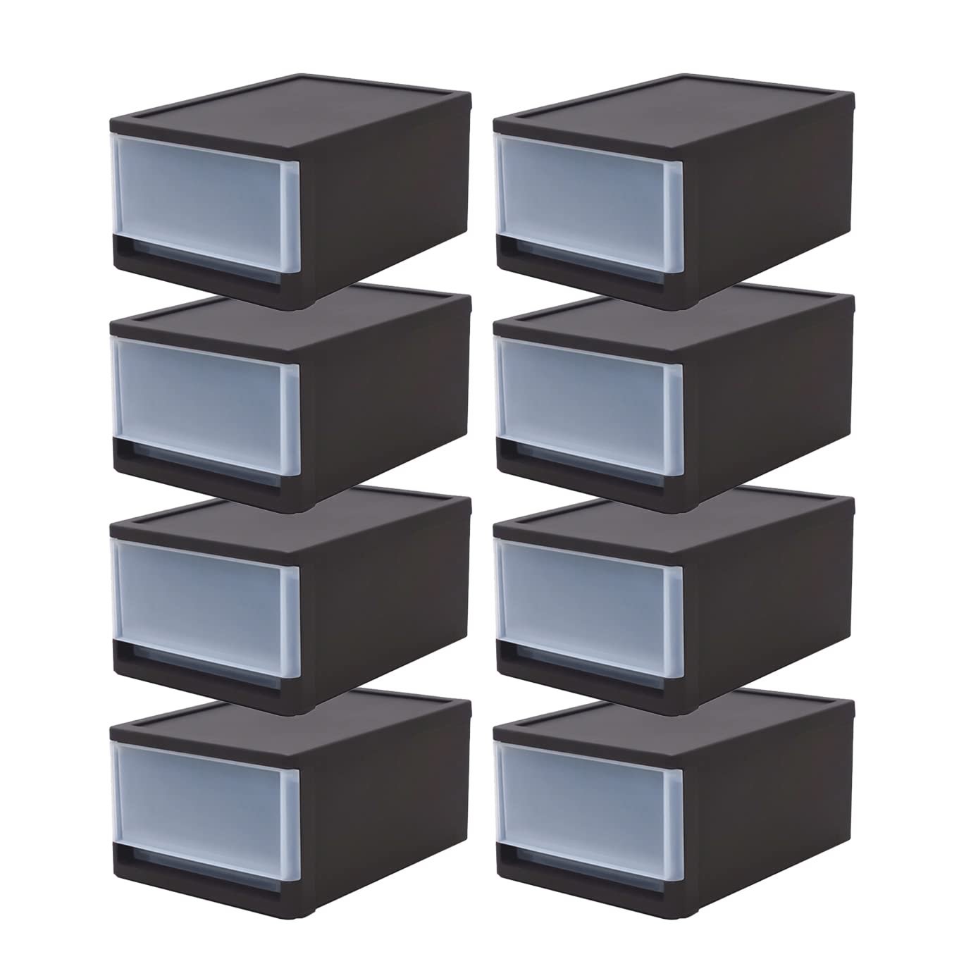 最安値挑戦中 JEJアステージ(JEJ Astage) 収納ボックス 小物整理用 衣類収納 日本製 ストラ B4サイズ デスク クローゼット用 ダークブラウン/クリア 幅34×奥行42×高さ22cm 7,557円