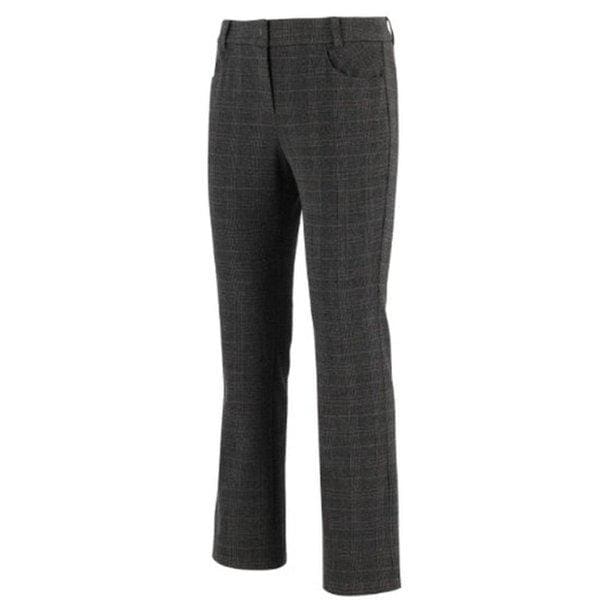 女性秋ビッグチェックブーツカットパンツ6K61608_YS