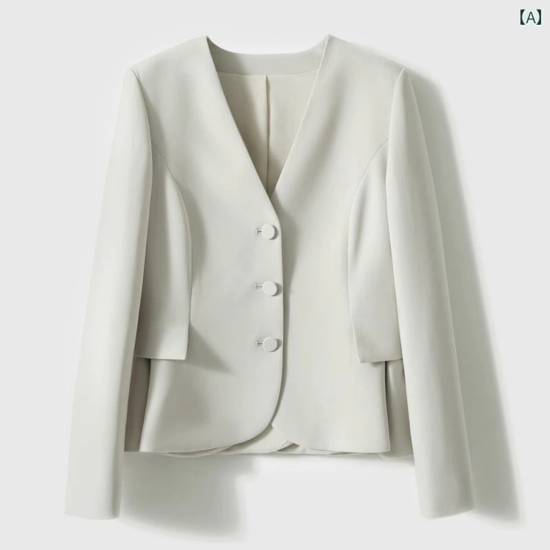 ビジネス　スーツ　ジャケット 小 涛は レトロ 力強い フランスの エレガントな スズメバチの 腰の 蓮の葉の 裾の トリアセテート スーツ ショート ジャケットに 敬意を 表します