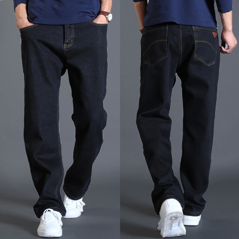 ストレートジーンズ メンズ 秋 ゆったり 大きいサイズ 黒 プラスlメンズパンツ 伸縮性 春秋冬春秋冬秋 カジュアルパンツ 男性