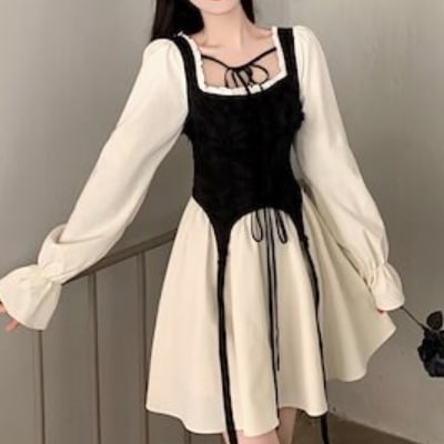 フレアワンピース ホワイト ワンピース スリム 細身 ストレート スマート かわいい きれいめ