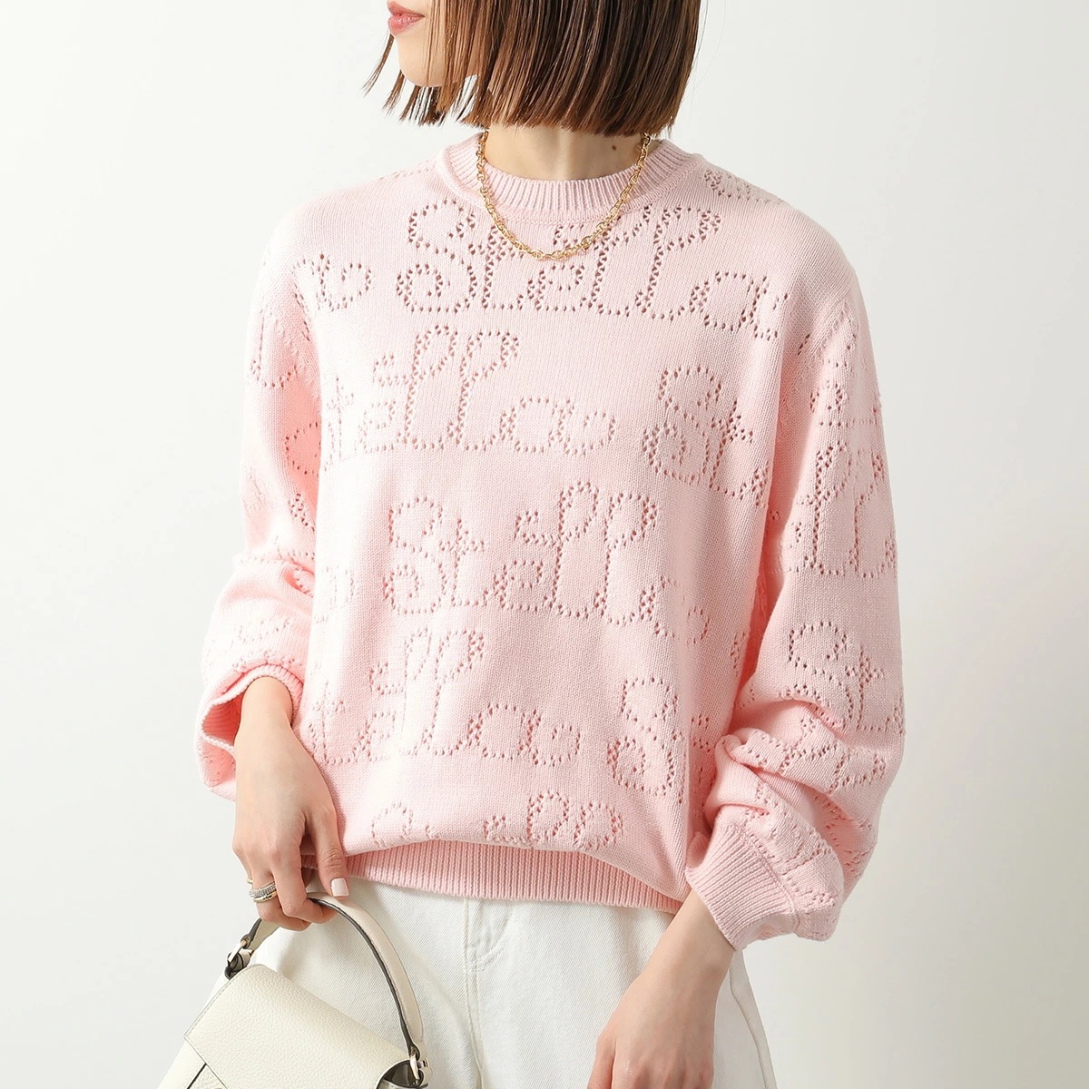 STELLA McCARTNEY KIDS ステラマッカートニー キッズ セーター TY9A70 Z1876 レディース ガールズ ニット 長袖 ロゴ コットン クルーネック 51R 21,070円
