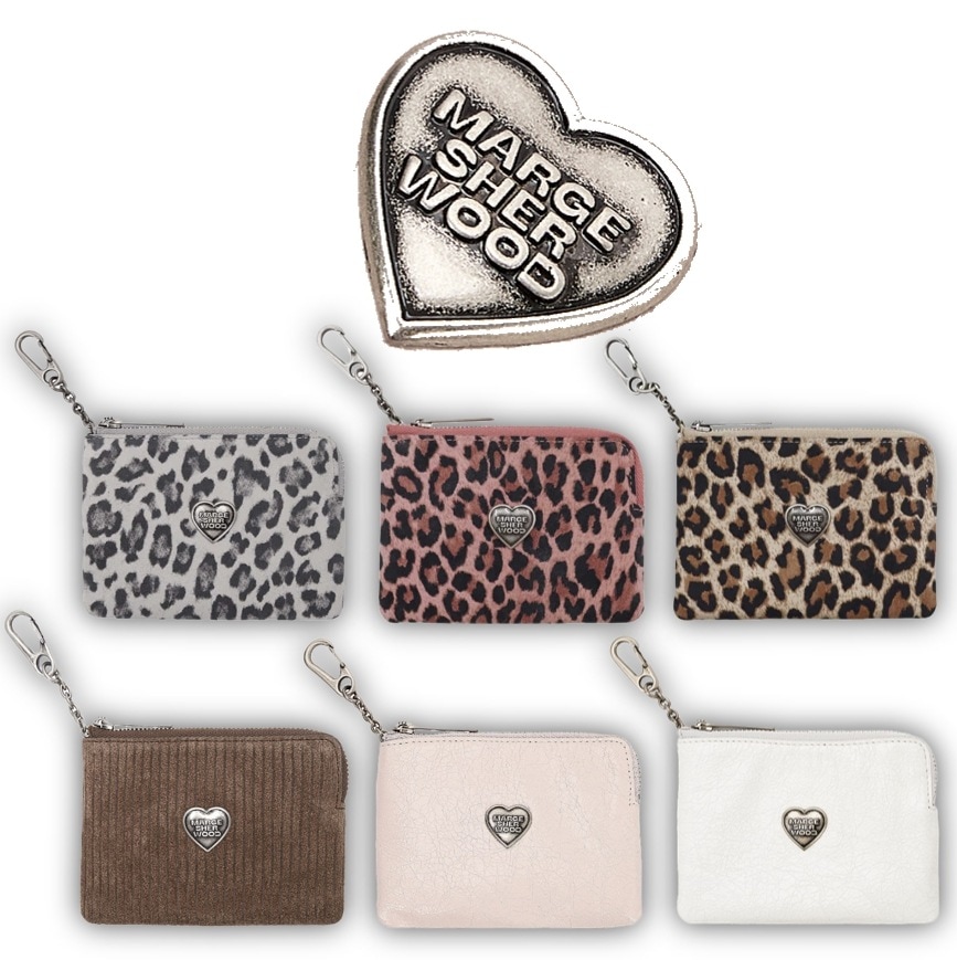HEART ZIPPER WALLET_SILVER LOGO