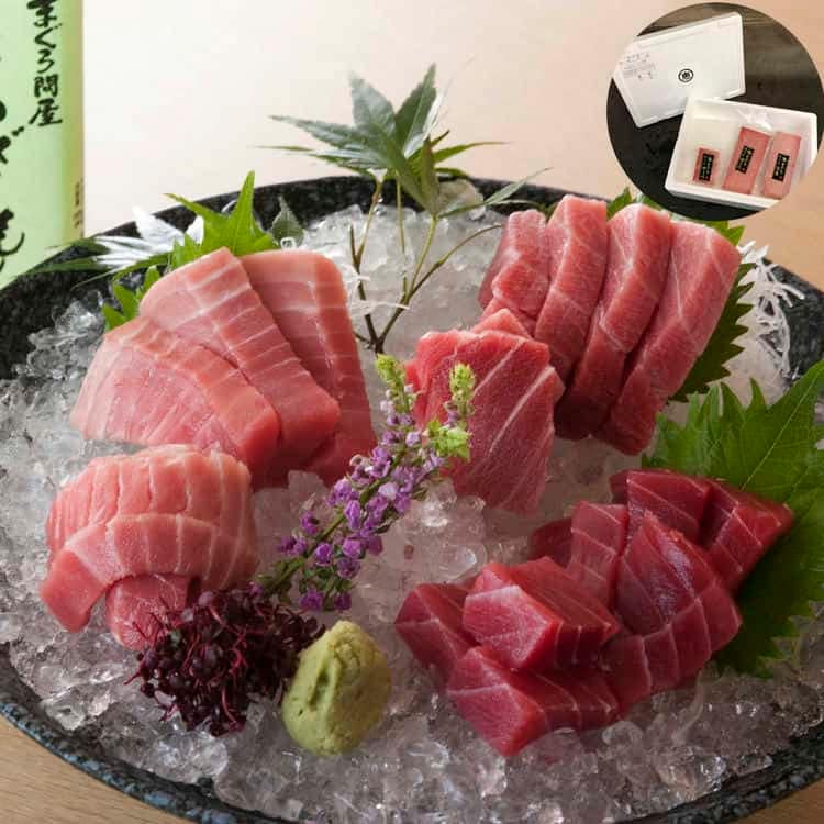 神奈川 「三浦三崎」本まぐろ詰合せ 大トロ100g1 中トロ200g1 赤身200g1 離島は配送不可 2460048 お歳暮 お中元 お土産 ご進物 ギフト 贈り物に最適