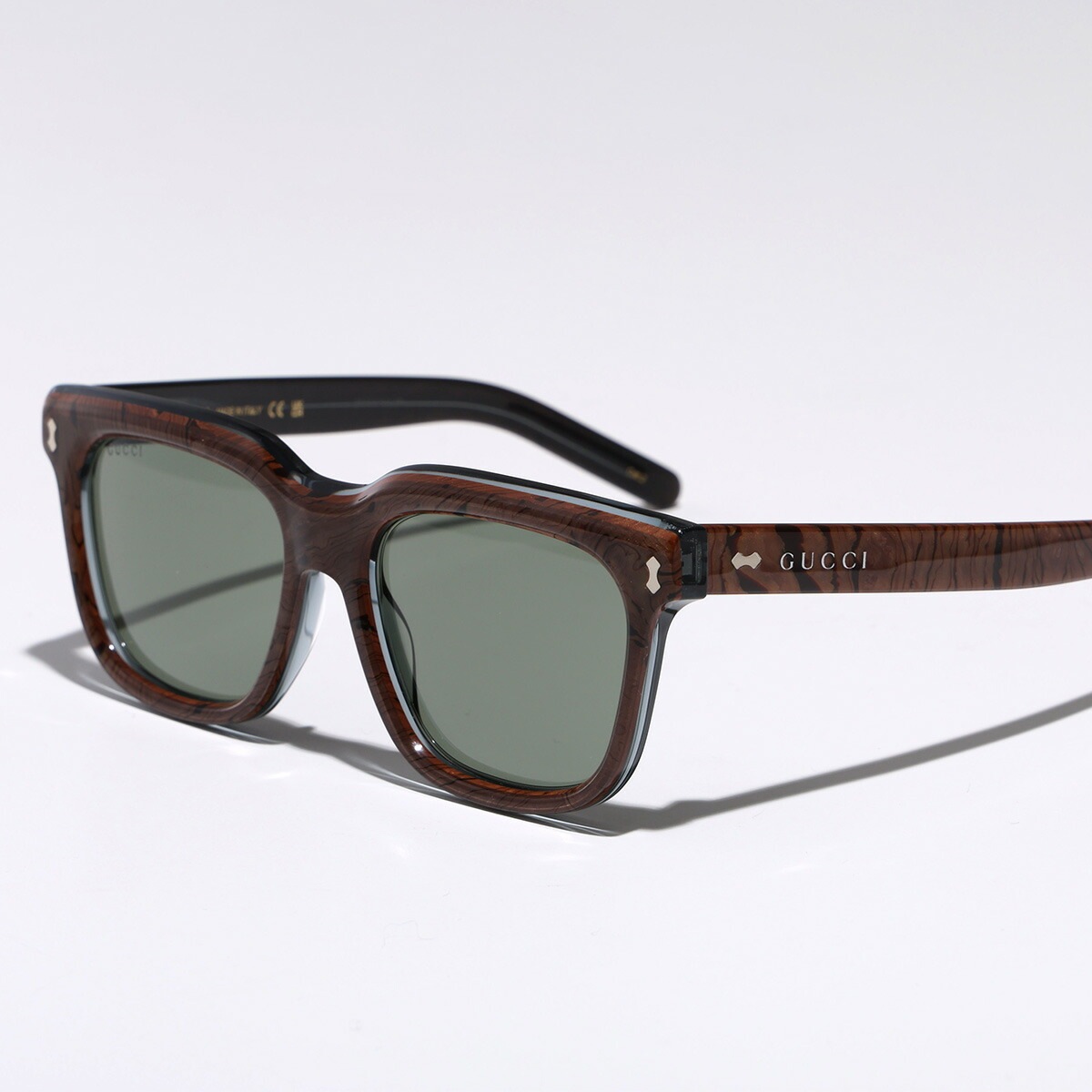 GUCCI グッチ サングラス GG1523S メンズ レディース ウェリントン型 セルフレーム フルリム アジアンフィット ロゴ アイウェア 003