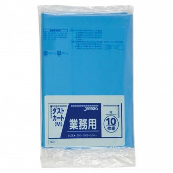 ジャパックス 大型ポリ袋120L 青 10枚x20冊 DK91