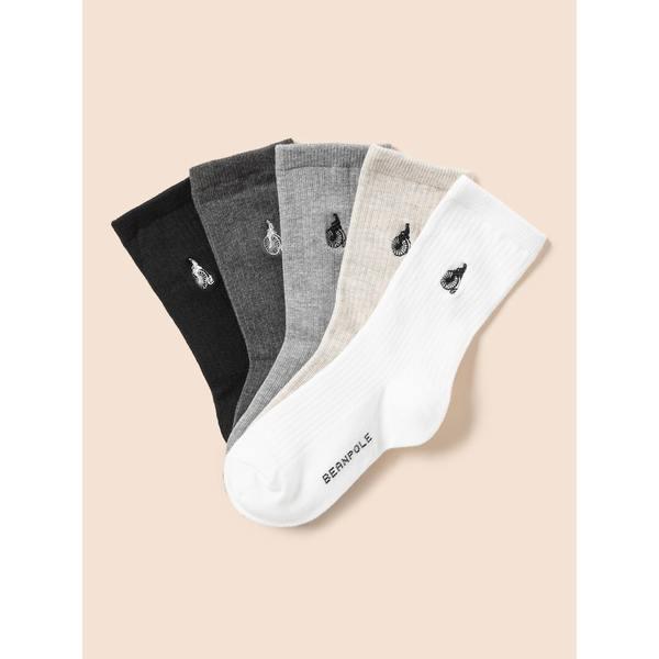 [BEANPOLE KIDS] ベーシックソックス5足セット ホワイト (BI57KTU051)