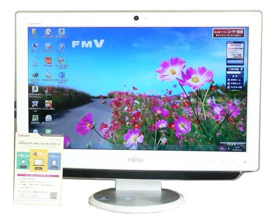 液晶一体型 Windows7 デスクトップパソコン 中古パソコン 富士通 Athlon DVD 地デジ 4GB/500GB 送料無料 中古