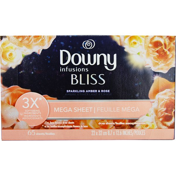 ダウニー インフュージョン 衣類乾燥機用柔軟仕上げシート アンバー＆ローズ(3本セット)