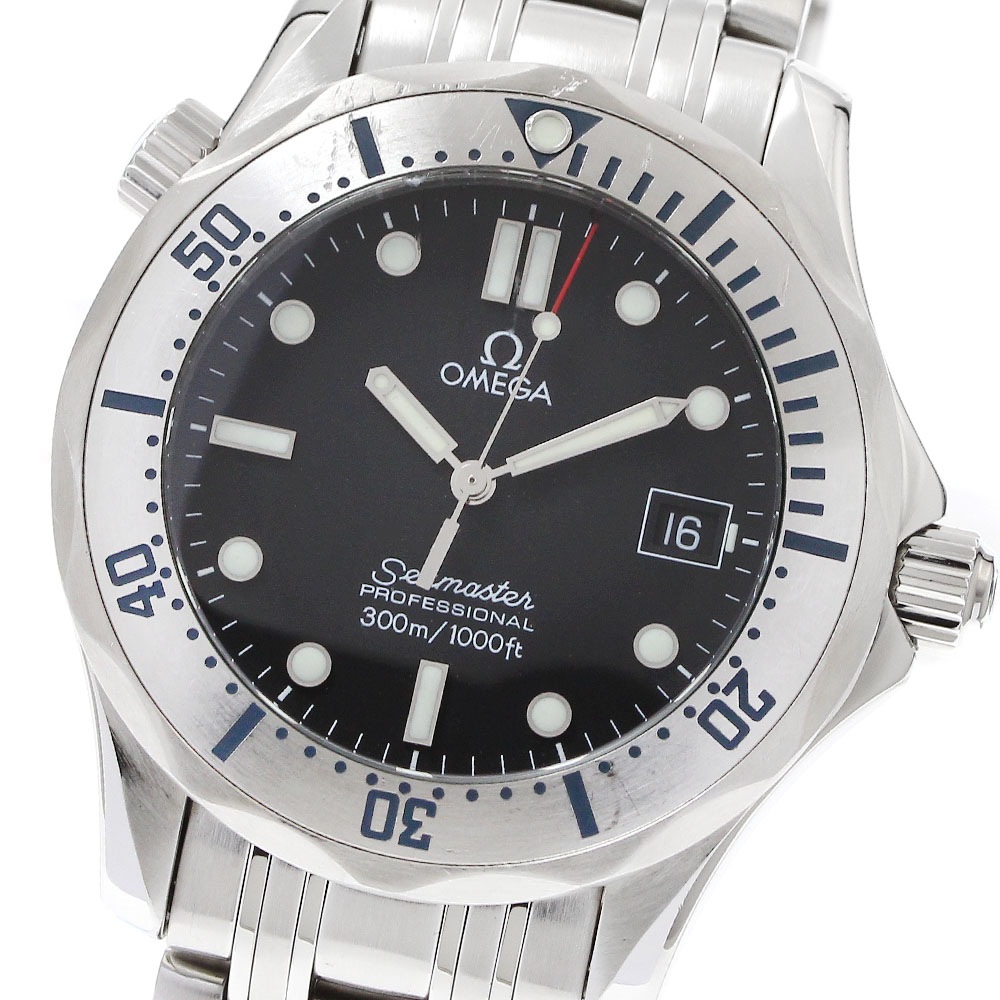 オメガ OMEGA 2260.50 シーマスター300 デイト 日本限定 クォーツ ボーイズ _914554【中古】