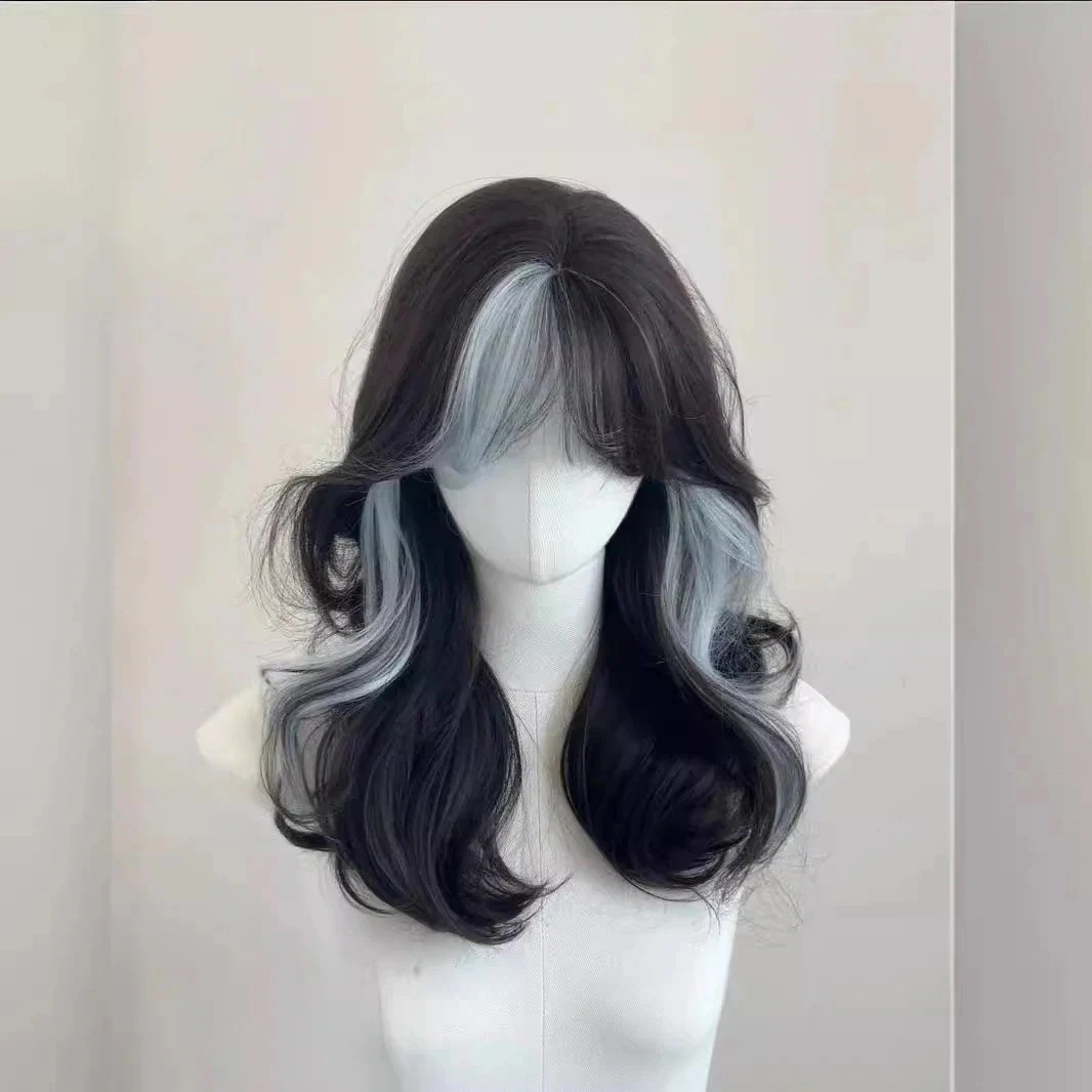 人气新作フルウィッグ cos コスプレ ウィッグ 新しいかつら女性フルヘッドブルー染めロングカーリーヘア調節可能な自然なフルヘッドセット 46aa432 26,208円