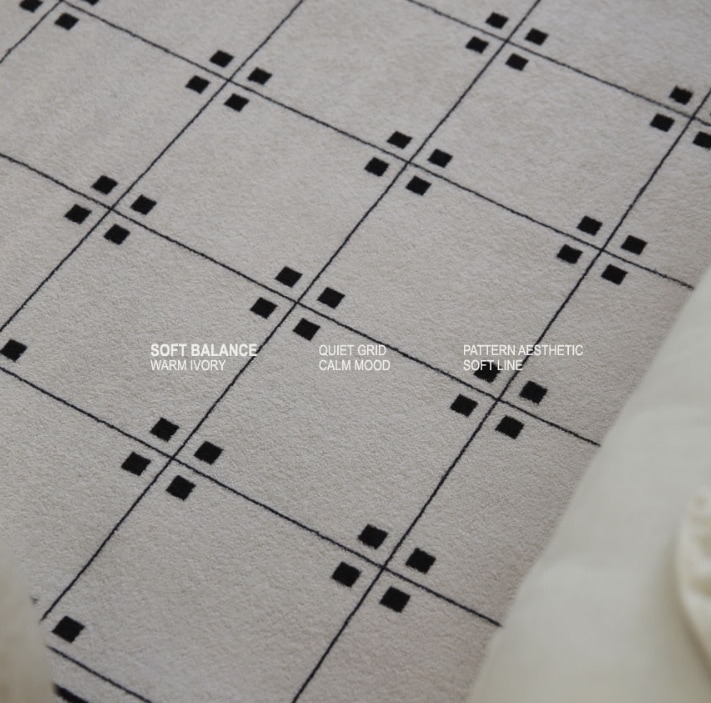 THE FIRGG 26SS CONA グリッド柄 リビング ラグ